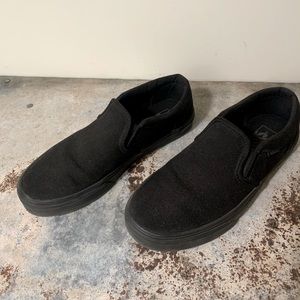 Black slip on Vans